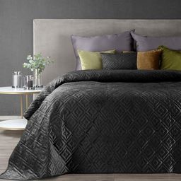  Eurofirany Narzuta na łóżko czarna 220X240 220 x 240 cm