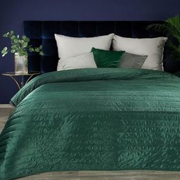  Eurofirany Narzuta na łóżko ciemny zielony 220X240 220 x 240 cm