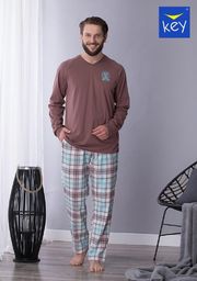  Key Piżama męska długi rękaw długie spodnie XL