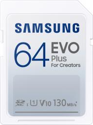 Karta Samsung EVO Plus 2021 SDXC 64 GB Class 10 UHS-I/U1 V10 (MB-SC64K/EU)