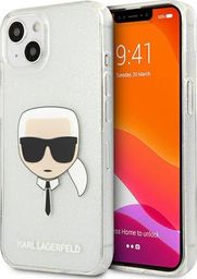  Karl Lagerfeld Etui Karl Lagerfeld KLHCP13SKHTUGLS Apple iPhone 13 mini srebrny/silver hardcase Glitter Karl`s Head