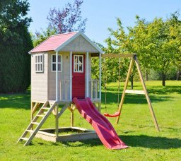 Plac zabaw z zjeżdżalnią dla dzieci Klaara M10 drewno