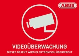  Abus Surveillance Abus Warning Sticker CCTV - AU1421