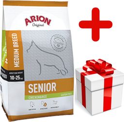 Arion ARION Original Senior Medium Chicken & Rice 12kg + niespodzianka dla psa GRATIS!