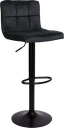  Gmm Group Hoker krzesło barowe ARAKO BLACK czarne Velvet universal