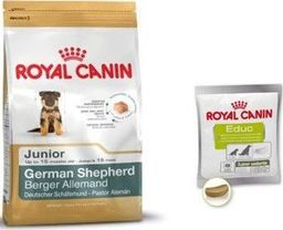  Royal Canin ROYAL CANIN German Shepherd Junior 12kg karma sucha dla szczeniąt do 15 miesiąca, rasy owczarek niemiecki + ROYAL CANIN Educ 10x50g