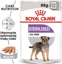  Royal Canin ROYAL CANIN CCN Sterilised 12x85g karma mokra - pasztet dla psów dorosłych, sterylizowanych