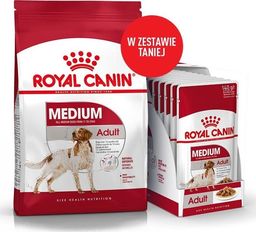  Royal Canin ROYAL CANIN Medium Adult 15kg + 10x140g saszetka