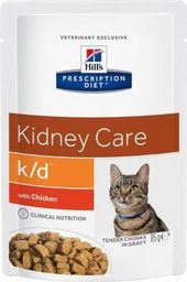  Hills  HILL'S PD Prescription Diet Feline k/d Kurczak - saszetka 6 x 85g