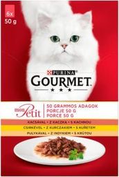 Gourmet GOURMET mon Petit Pokarm dla kotów - MIX Drobiowy 6x50g