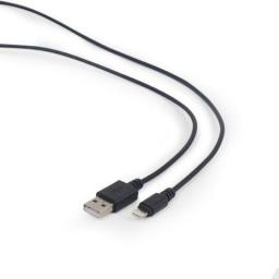 Kabel USB Gembird USB-A - Lightning 2 m Czarny (CC-USB2-AMLM-2M)