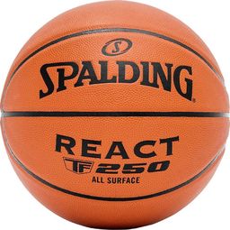  Spalding Piłka do koszykówki koszykowa Spalding React TF-250 7 brązowa 76801Z 7