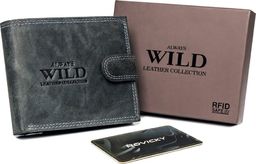  Always Wild Poziomy, zapinany portfel męski z zewnętrzną kieszonką na kartę Always Wild Nie dotyczy