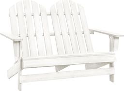 vidaXL 2-osobowe krzesło ogrodowe Adirondack, jodłowe, białe