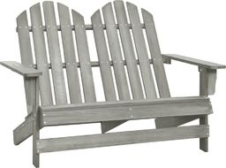  vidaXL 2-osobowe krzesło ogrodowe Adirondack, jodłowe, szare