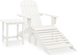  vidaXL Adirondack z podnóżkiem i Krzesło ogrodowe stolikiem, jodłowe