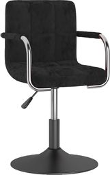  vidaXL Obrotowe krzesło biurowe, czarne, tapicerowane aksamitem