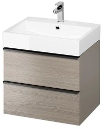 Cersanit S522-021 SZAFKA PODUMYWALKOWA VIRGO 60 SZARA UCHW CZARNY ZMONT. // CER.VIRGO-60-SZARA-UCH-CZ