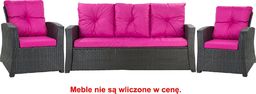 Setgarden Zestaw poduszek na meble ogrodowe rattanowe dla 5 osób rozmiar 168/52