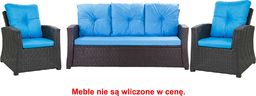 Setgarden Zestaw poduszek na meble ogrodowe rattanowe dla 5 osób rozmiar 168/52