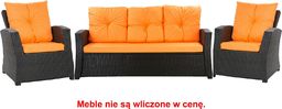 Setgarden Zestaw poduszek na meble ogrodowe rattanowe dla 5 osób rozmiar 168/52