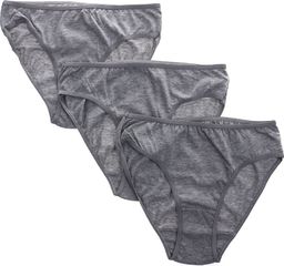 3-pack Figi damskie, kolor szary. S Szary melanż