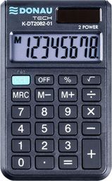 Kalkulator Donau Kalkulator kieszonkowy DONAU TECH, 8-cyfr. wyświetlacz, wym. 97x60x11 mm, czarny