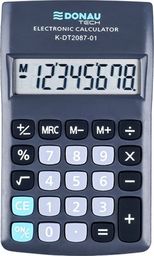 Kalkulator Donau Kalkulator kieszonkowy DONAU TECH, 8-cyfr. wyświetlacz, wym. 180x90x19 mm, czarny
