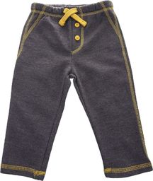  Pepco Chłopięce, ciemnoszare spodnie sportowe z żółtymi akcentami 74 Szary melanż