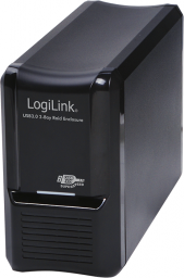 Kieszeń LogiLink 2 dyski HDD 3.5", SATA3 Czarna (UA0154A)