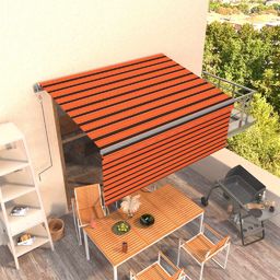 vidaXL Automatycznie zwijana markiza z zasłoną zacieniającą, 3x2,5 m