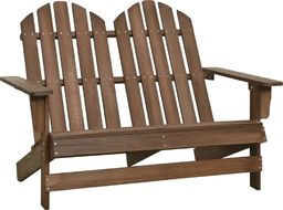  vidaXL 2-osobowe krzesło ogrodowe Adirondack, jodłowe, brązowe