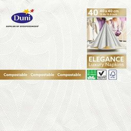 Duni Duni Serwetki Elegance 40x40 cm Biały 40 szt.