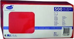 Duni Duni Serwetki 1 warstwowe 33x33 cm Czerwony 500 szt..