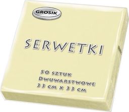 Grosik GROSIK Serwetki Stołowe - Ecru - 33x33 (1 Opakowanie 50 Sztuk)