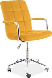 Krzesło biurowe Signal Q-022 Velvet Żółte