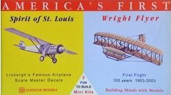 Glencoe Models Model plastikowy - Samoloty America's First - Spirit of St Louis / Wright Flyer - Glencoe Models (2szt)