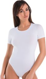  Teyli Body damskie z krótkim rękawkiem Shirty białe Biały XL