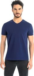  Teyli T-shirt męski bawełniany Dany V niebieski 3XL Niebieski