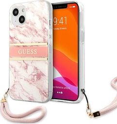  Guess Guess GUHCP13SKMABPI iPhone 13 mini 5,4" różowy/pink hardcase Marble Strap Collection