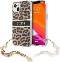  Guess Guess GUHCP13SKBSLEO iPhone 13 mini 5,4" Leopard hardcase Gold Chain