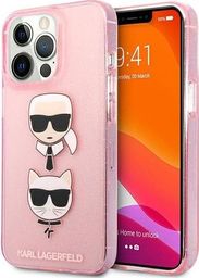  Karl Lagerfeld Karl Lagerfeld KLHCP13LKCTUGLP iPhone 13 Pro / 13 6,1" różowy/pink hardcase Glitter Karl`s & Choupette