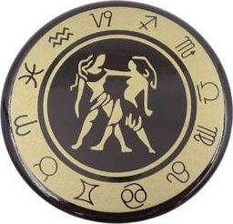  Giftdeco Bliźnięta - znak zodiaku - magnes. Śr. 6cm; metal emaliowany