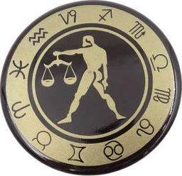  Giftdeco Waga - znak zodiaku - magnes. Śr. 6cm; metal emaliowany