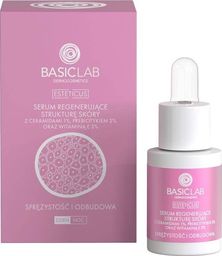  Basiclab Esteticus serum regenerujące strukturę skóry z ceramidami 1% prebiotykiem 2% i witaminą E 3% 15ml