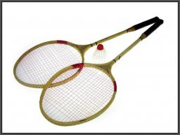 
Hipo Badminton bambusowy 65cm z lotką w siatce 720118 (HAN06)
