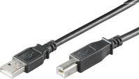 Kabel USB MicroConnect USB-A - 0.3 m Czarny (USBAB03B)