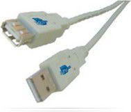 Kabel USB MicroConnect USB-A - USB-A 5 m Szary (USBAAF5)