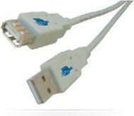 Kabel USB MicroConnect USB-A - USB-A 1 m Szary (USBAAF1)