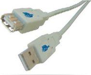 Kabel USB MicroConnect USB-A - USB-A 0.5 m Szary (USBAAF05)